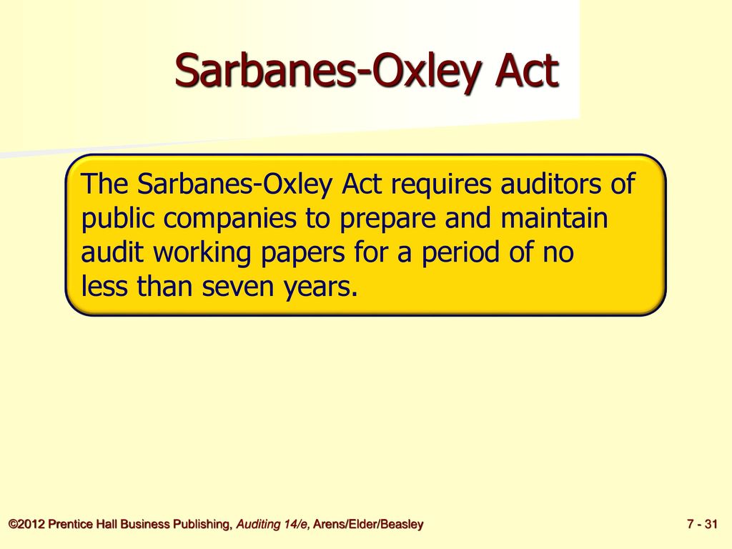 Sarbanes oxley act article